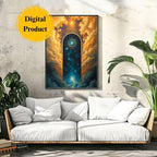Pathway To The Stars: Surreal Celestial Decor (Set of 3 Digital Prints)