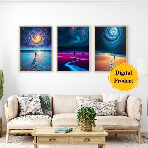 Ethereal Beach Digital Wall Art