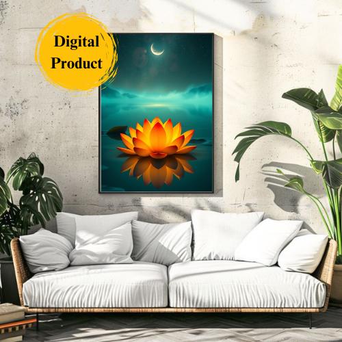 Lotus Flower Wall Art Prints: Mystical Nature Set of 3 (Digital Download)