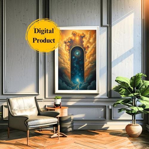 Pathway To The Stars: Surreal Celestial Decor (Set of 3 Digital Prints)