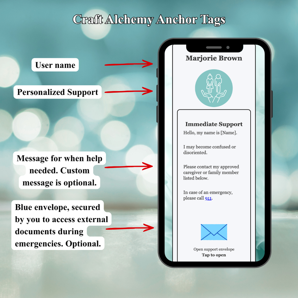 Elderly & Caregiver Anchor Tag Support System