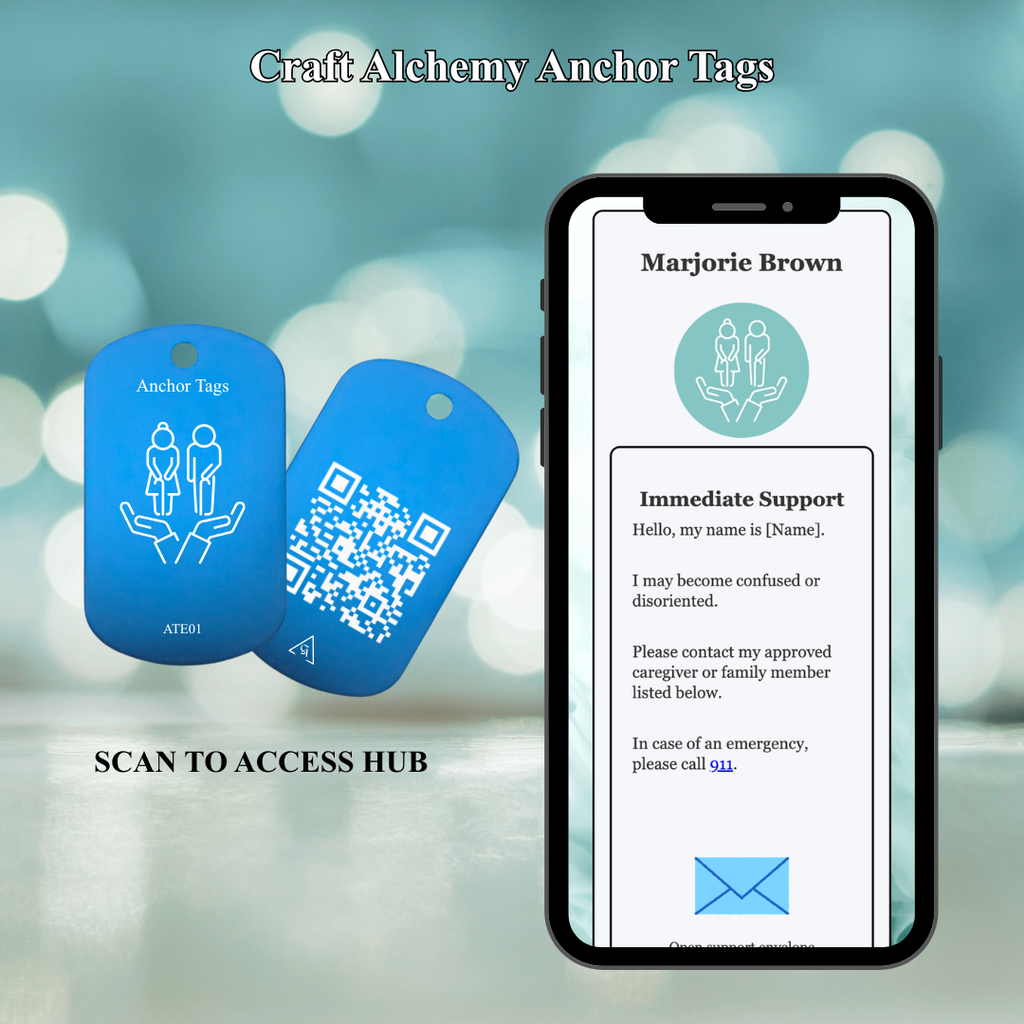 Elderly & Caregiver Anchor Tag Support System