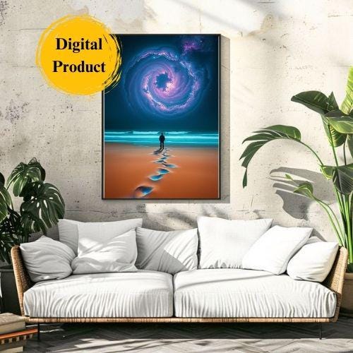 Ethereal Beach Digital Wall Art