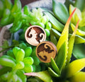 Yin Yang Cat Earrings