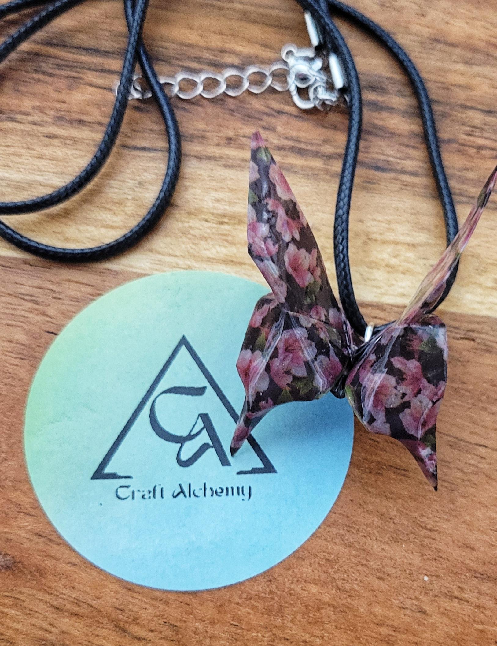 Origami Butterfly Necklace: Floral Paper Jewelry