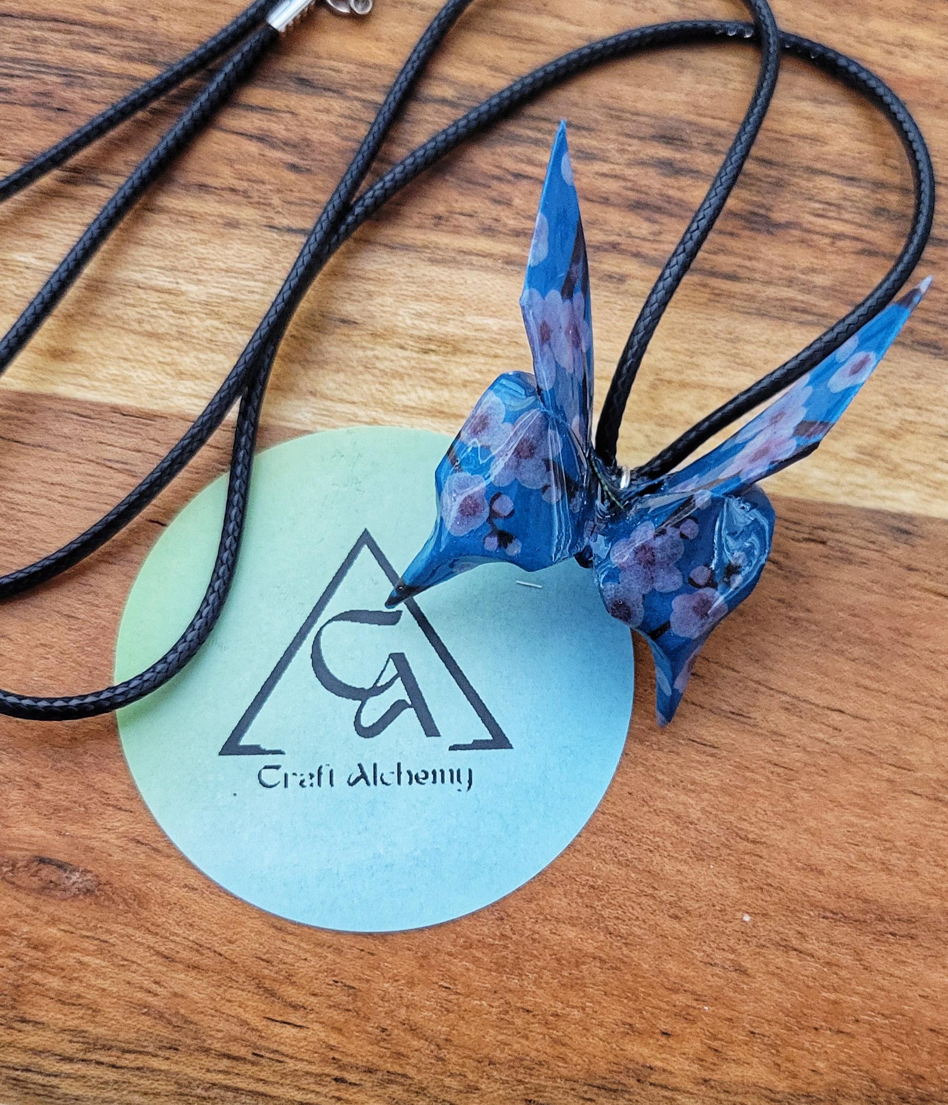 Origami Butterfly Necklace: Floral Paper Jewelry