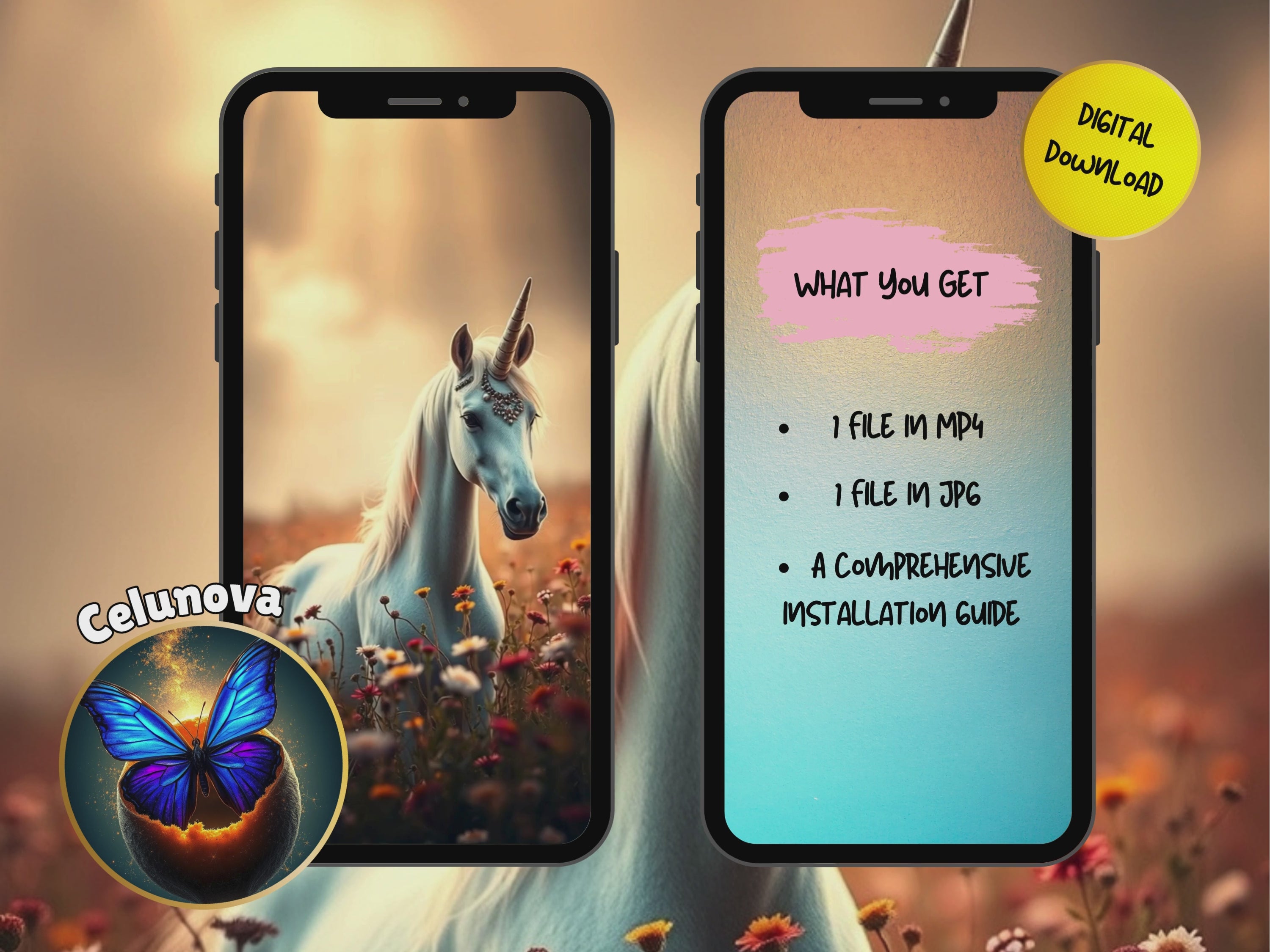Majestic Unicorn Live Wallpaper (Digital Download)