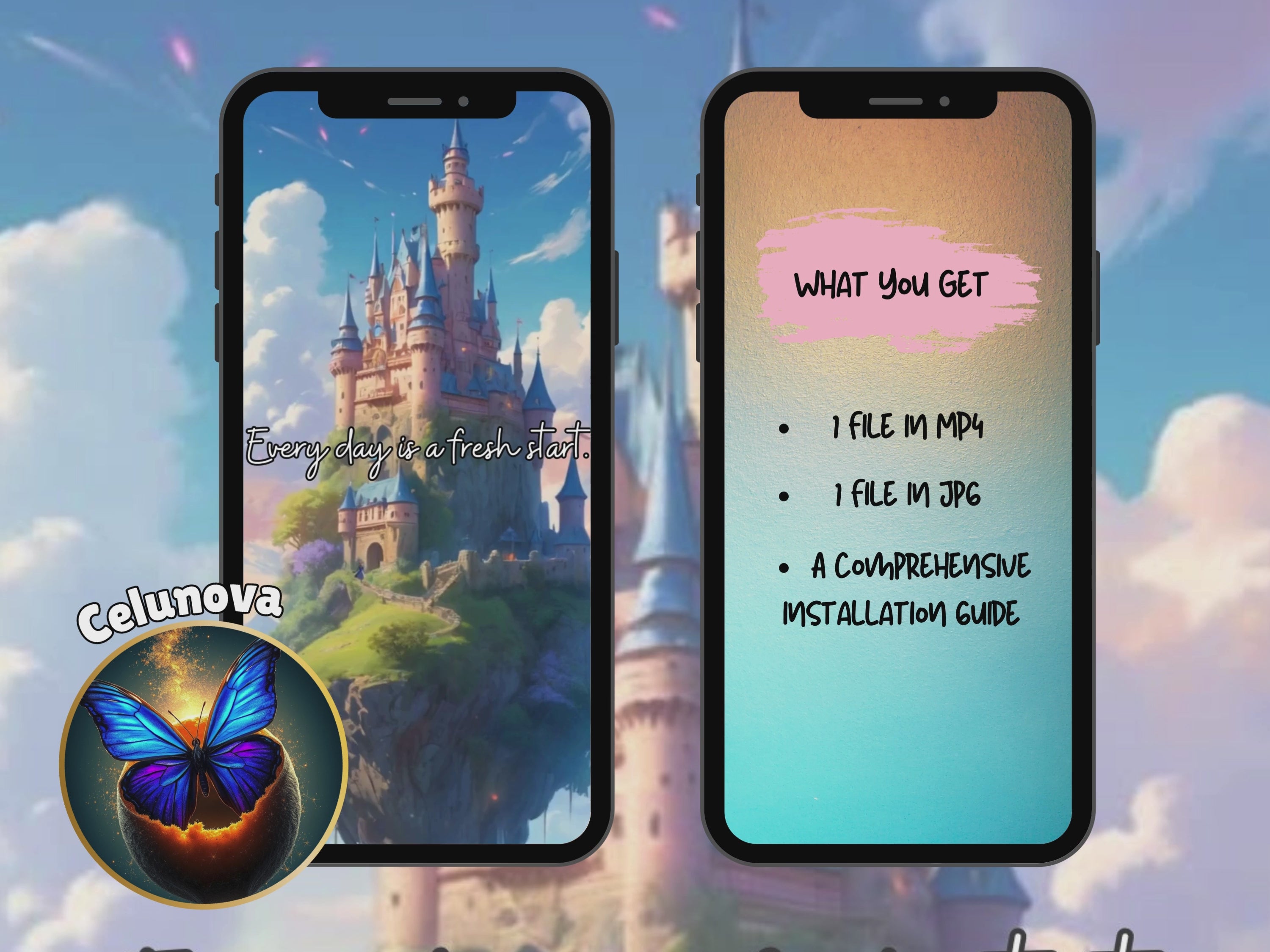 Fresh Start Fantasy Affirmation Live Wallpaper| Empowering Digital Background